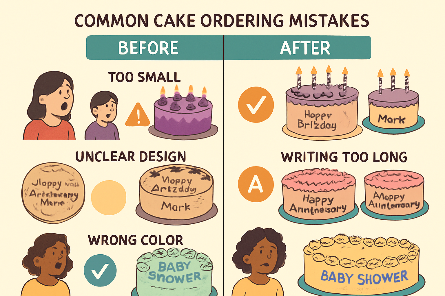 Common cake ordering mistakes